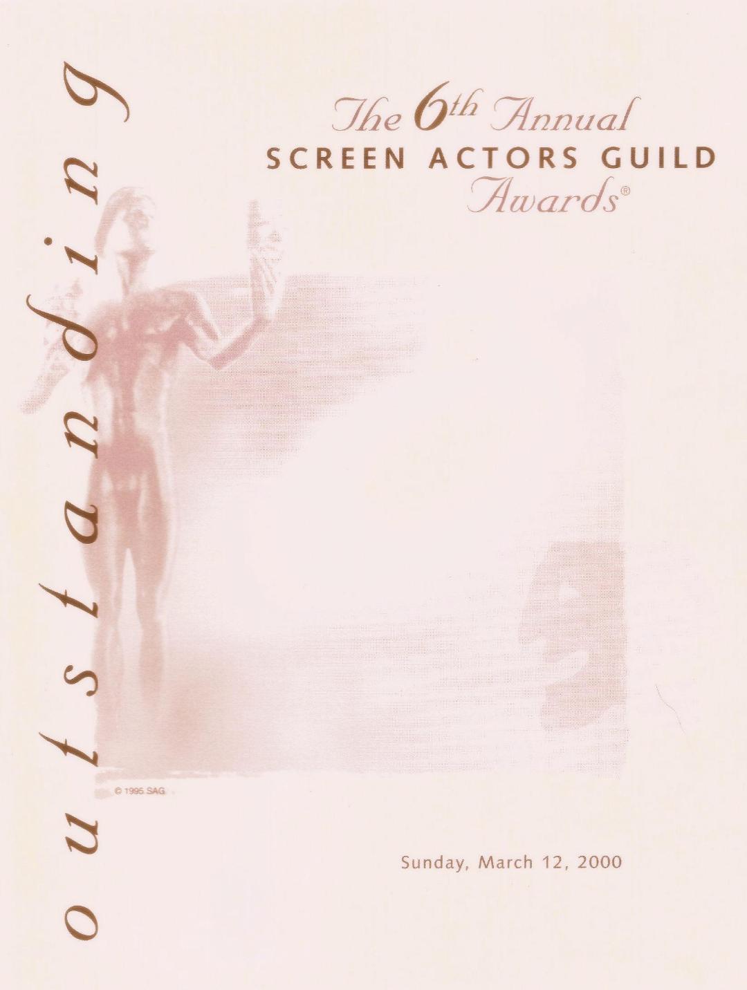 6-я церемония вручения премии Гильдии киноактеров (2000) постер