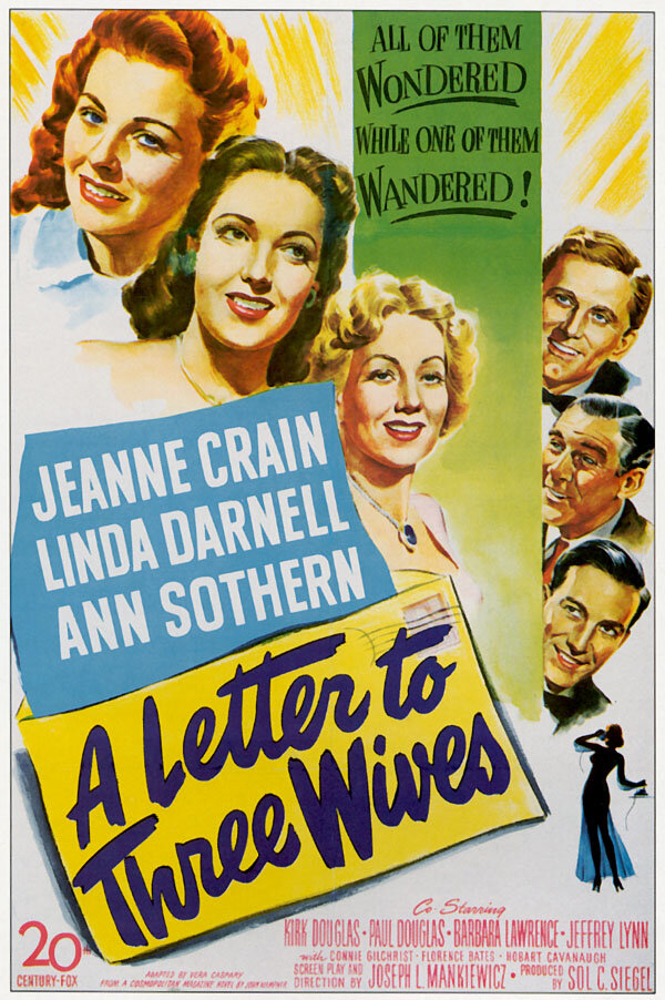 Письмо трем женам (1949) постер