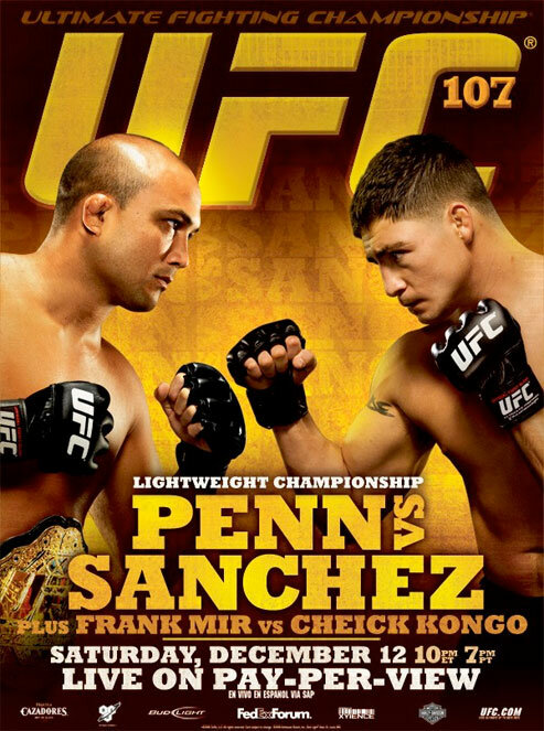 UFC 107: BJ Penn vs. Diego Sanchez (2009) постер