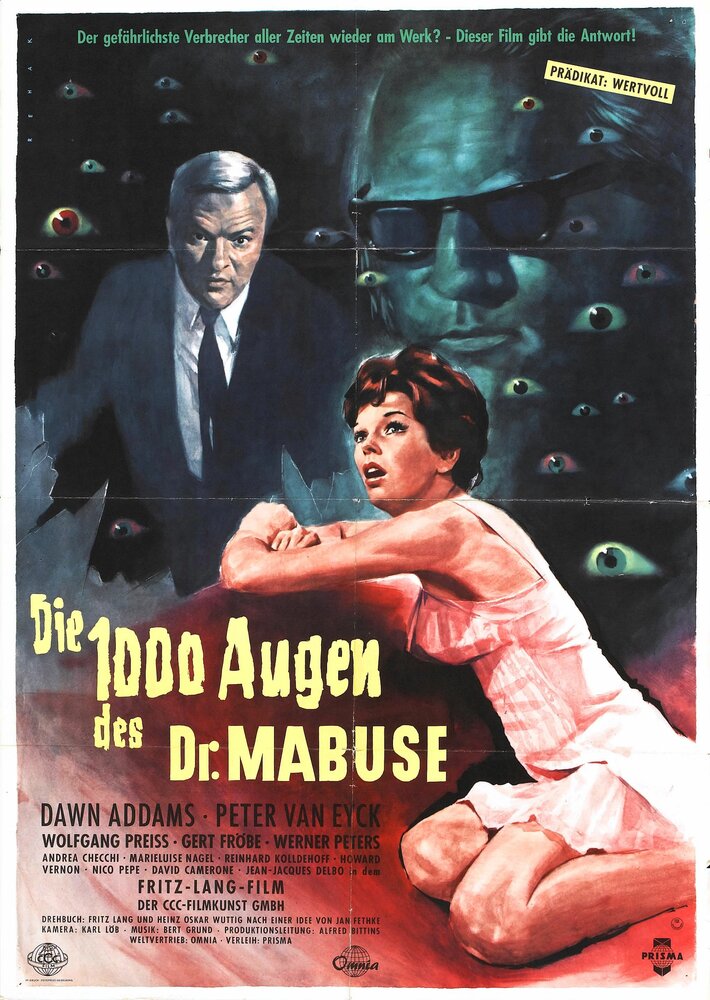 1000 глаз доктора Мабузе (1960) постер