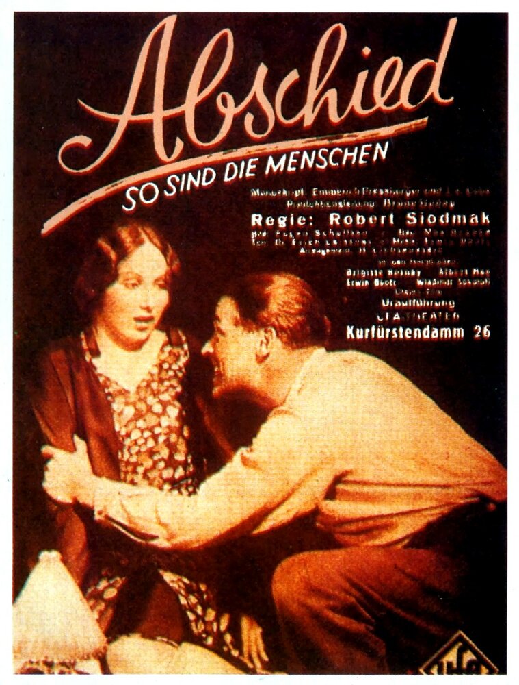 Прощание (1930) постер