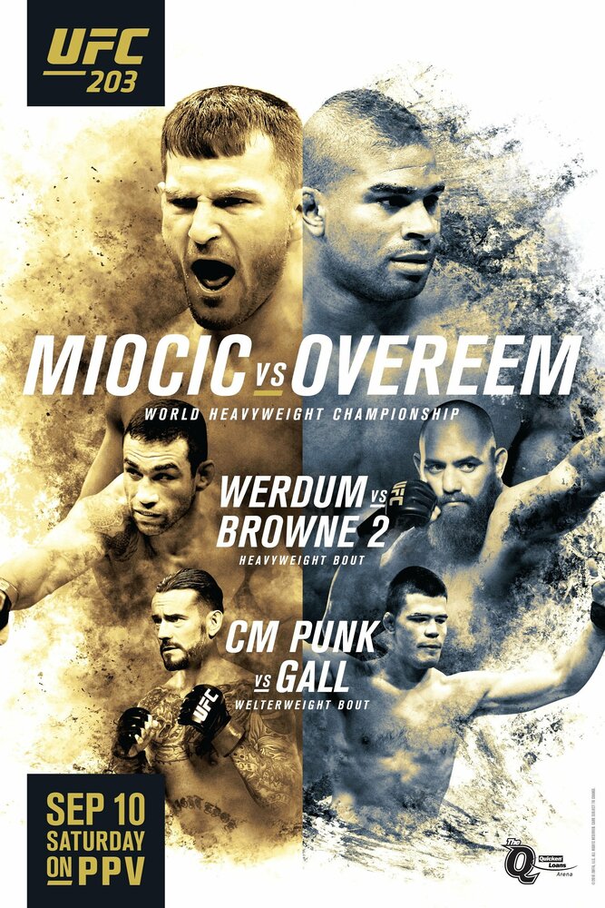 UFC 203: Miocic vs. Overeem (2016) постер